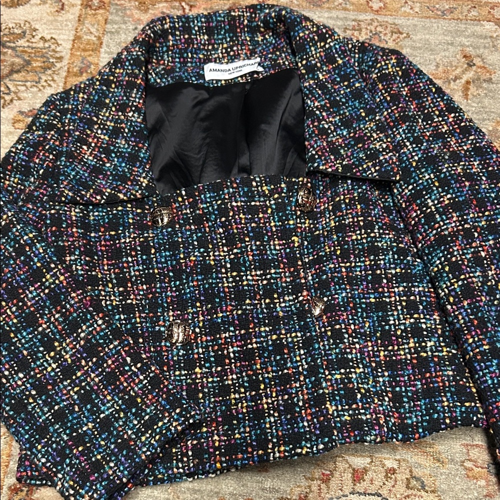 Amanda Smith Colorful Tweed Blazer